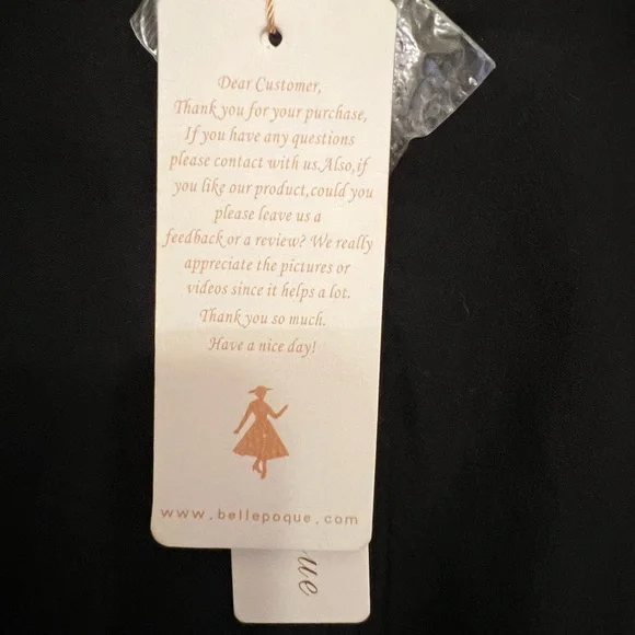 NWT Bella Poque size M black high waisted flared retro midi skirt with pockets - Picture 8 of 11